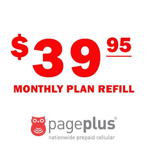 Page Plus Monthly Plan Refill - PrePaid Phone Zone