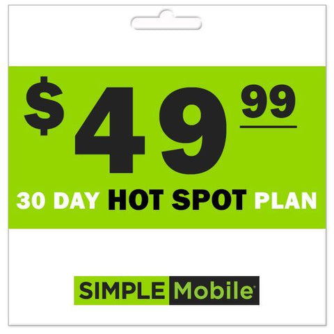 Simple Mobile 30-Day Hotspot Plans - PrePaid Phone Zone